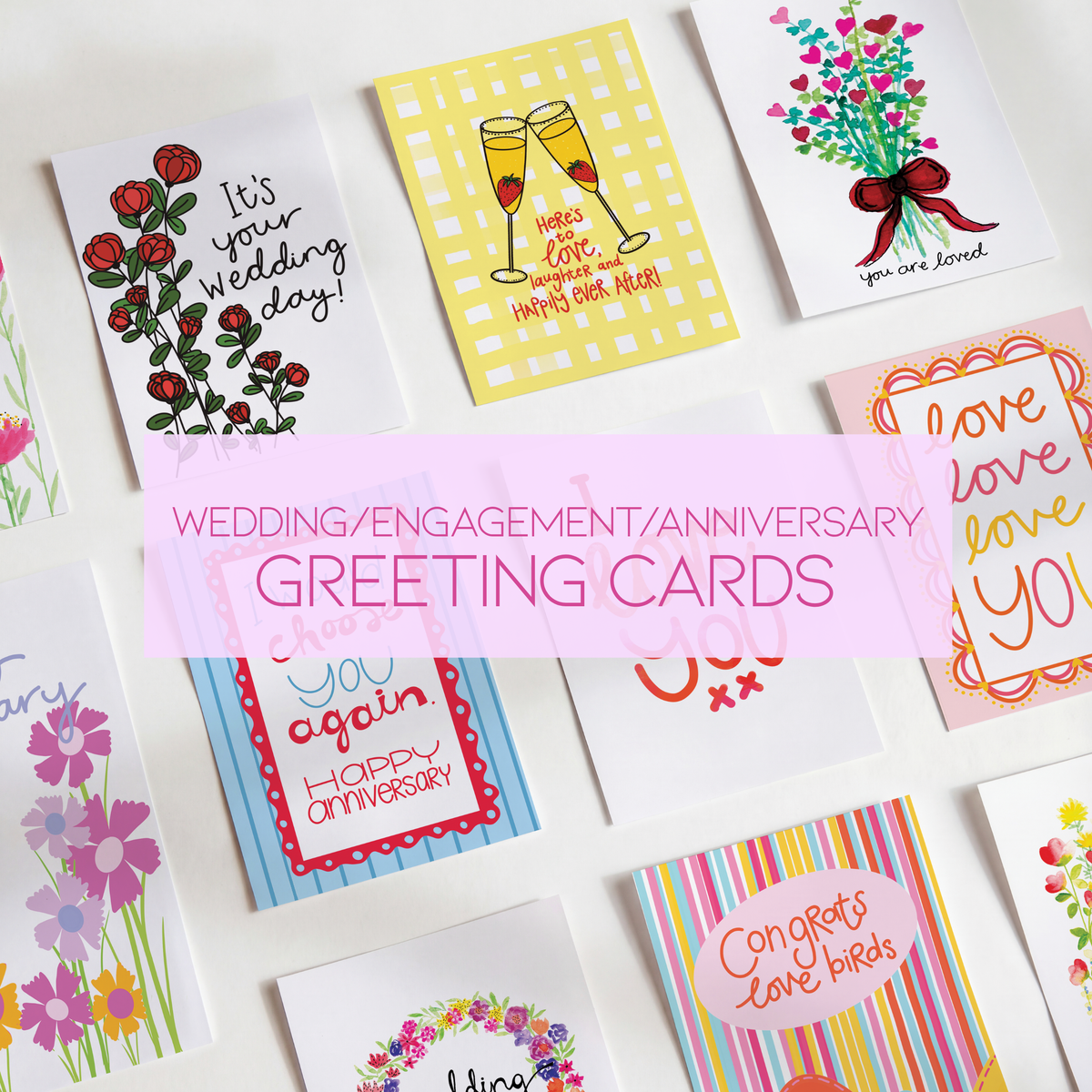 WS| WEDDING / ENGAGEMENT / ANNIVERSARY GREETING CARDS