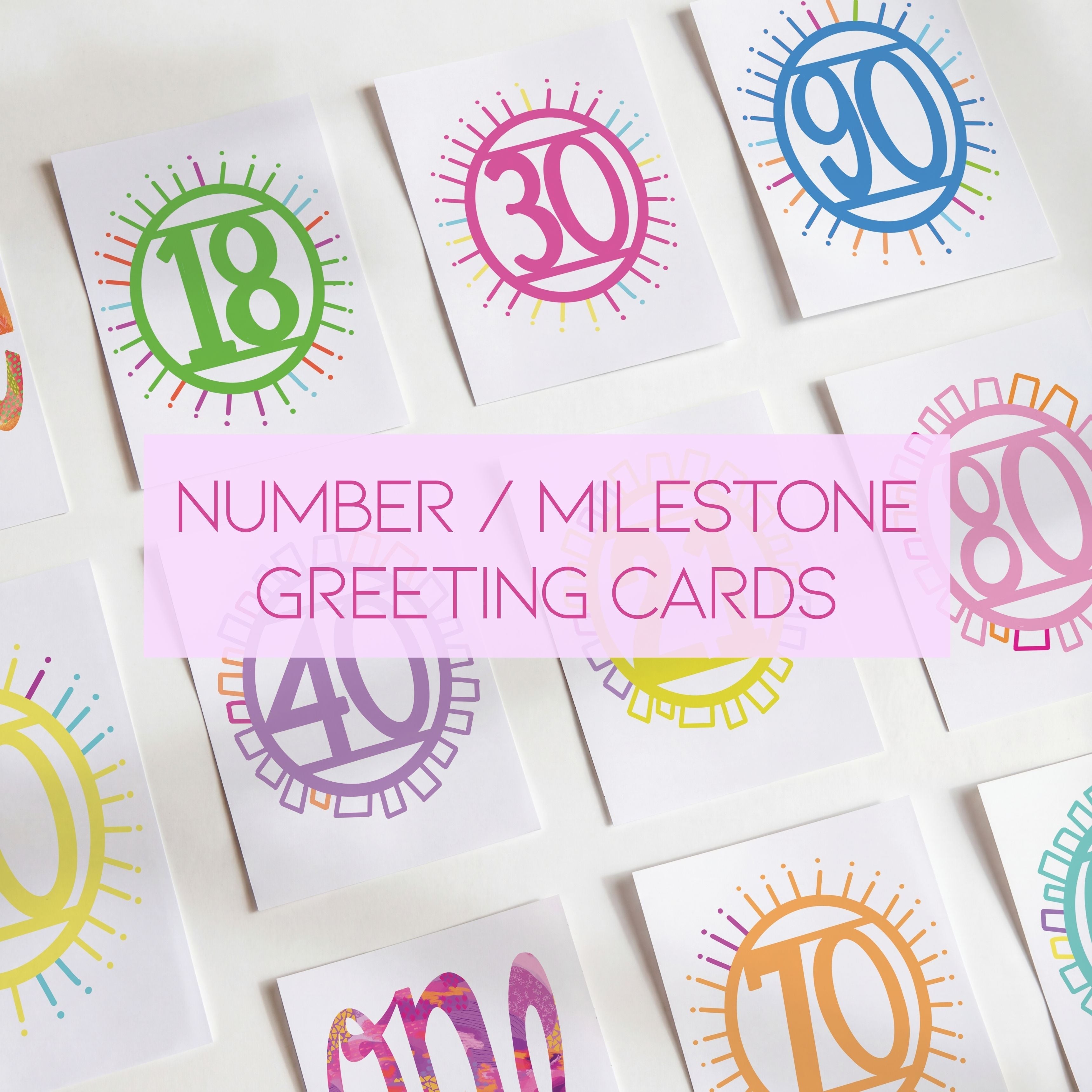WS | NUMBER / MILESTONE GREETING CARDS