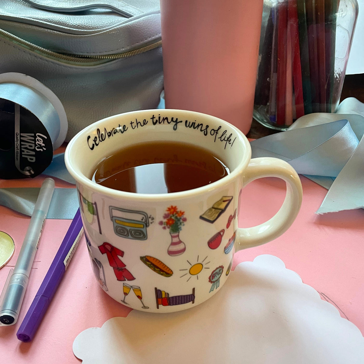'Celebrate the Tiny Wins of Life' Ceramic Mug - 350ml