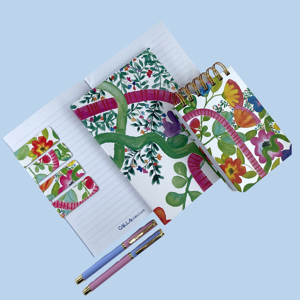 WS Gold Spiral Notebook A6 - Pathways