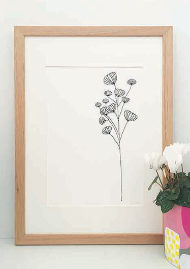 Wildflower Joy - Black/White Ink Art PRINT — Kim Miatke Art | Calla Collective