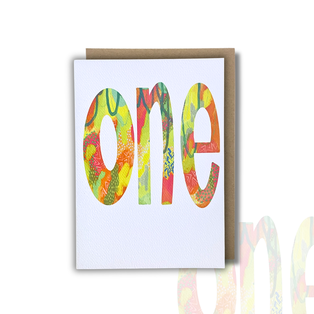 'One' Birthday Card (BRIGHTS) — KIM MIATKE ART | Calla Collective