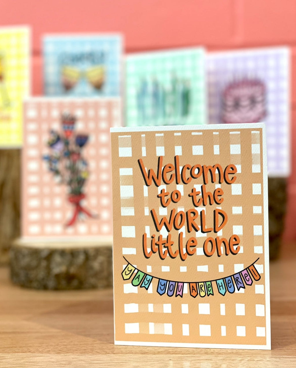 'Welcome to the world'  CHECK CARD — KIM MIATKE ART | Calla Collective