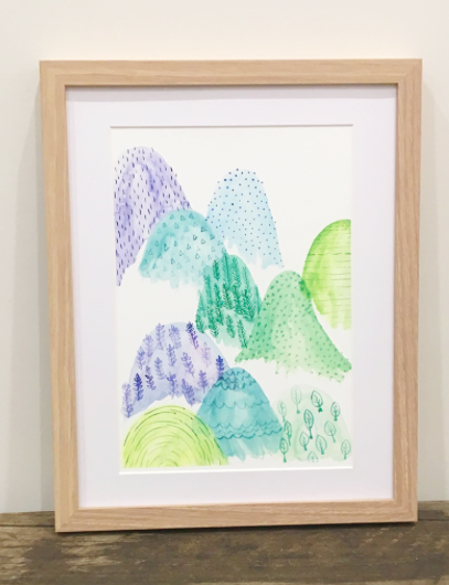 Hills To Climb - Watercolour Art PRINT — Kim Miatke Art | Calla Collective