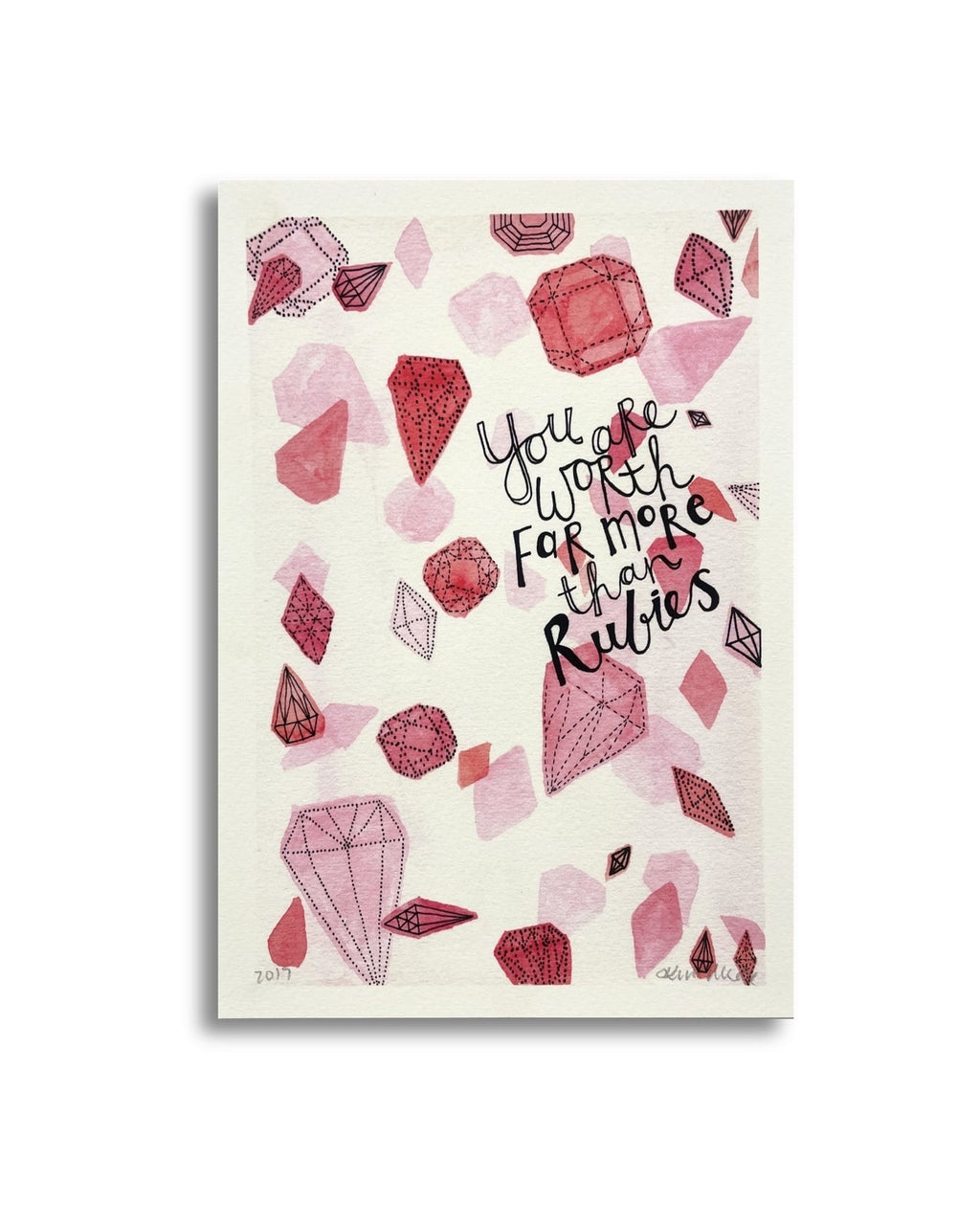 'Worth More' - Watercolour and Word  ART PRINT — Kim Miatke Art | Calla Collective