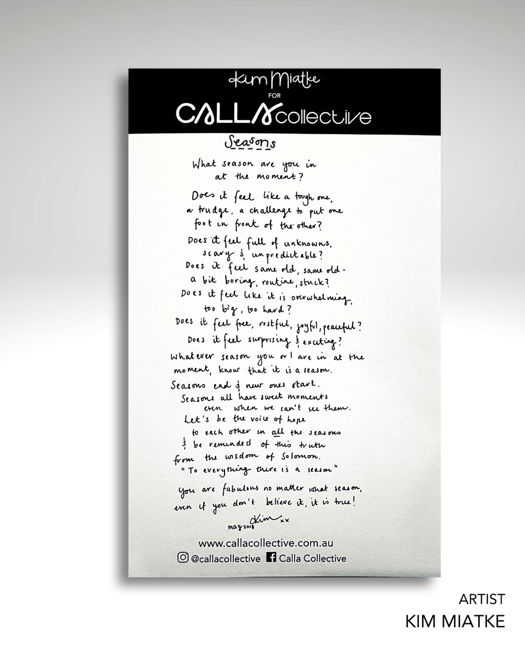 Seasons — PRINT | Calla Collective