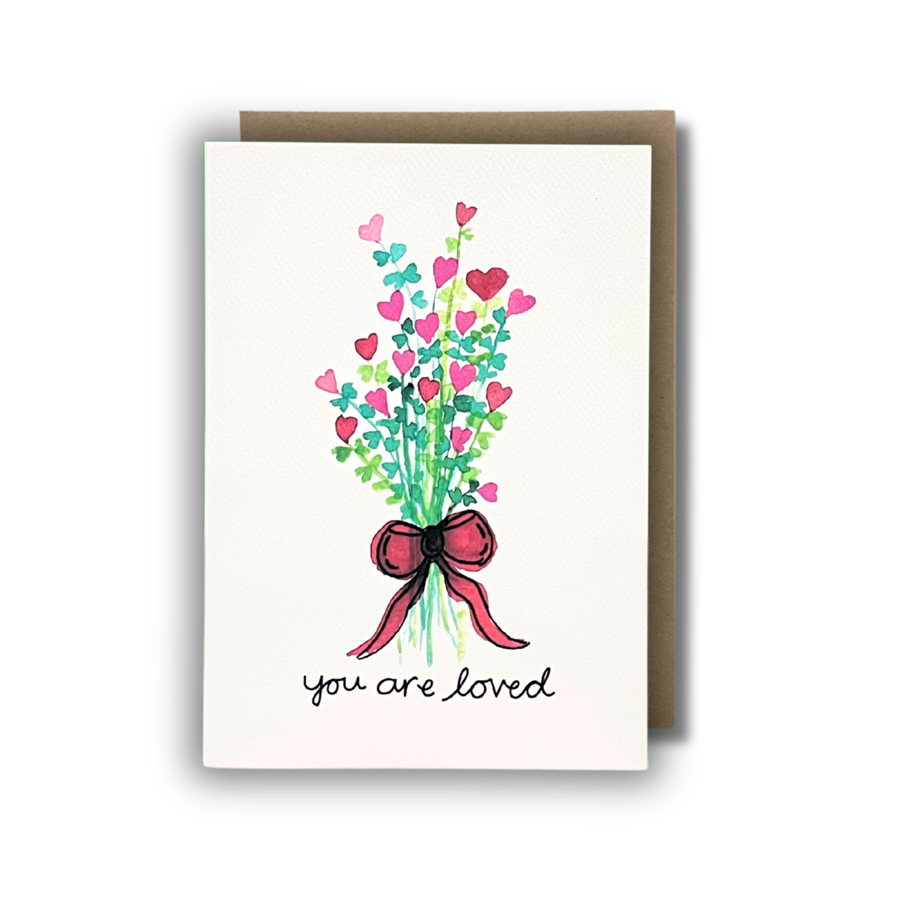 'You are loved' (Bouquet of hearts) - VALENTINE'S DAY CARD — Art Greeting Card | Calla Collective