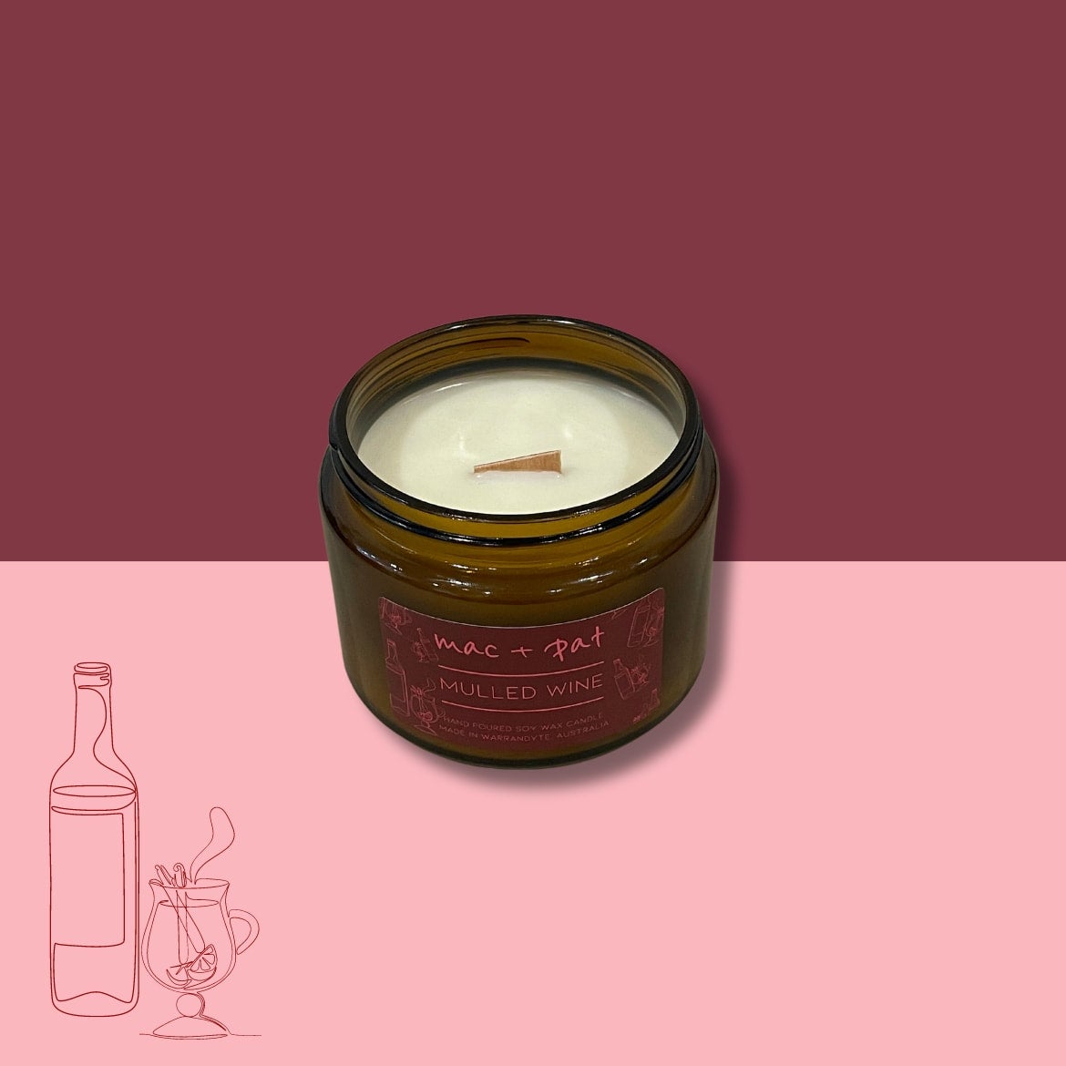 Mulled Wine Candle - Winter Series Candle — MAC + PAT | Calla Collective