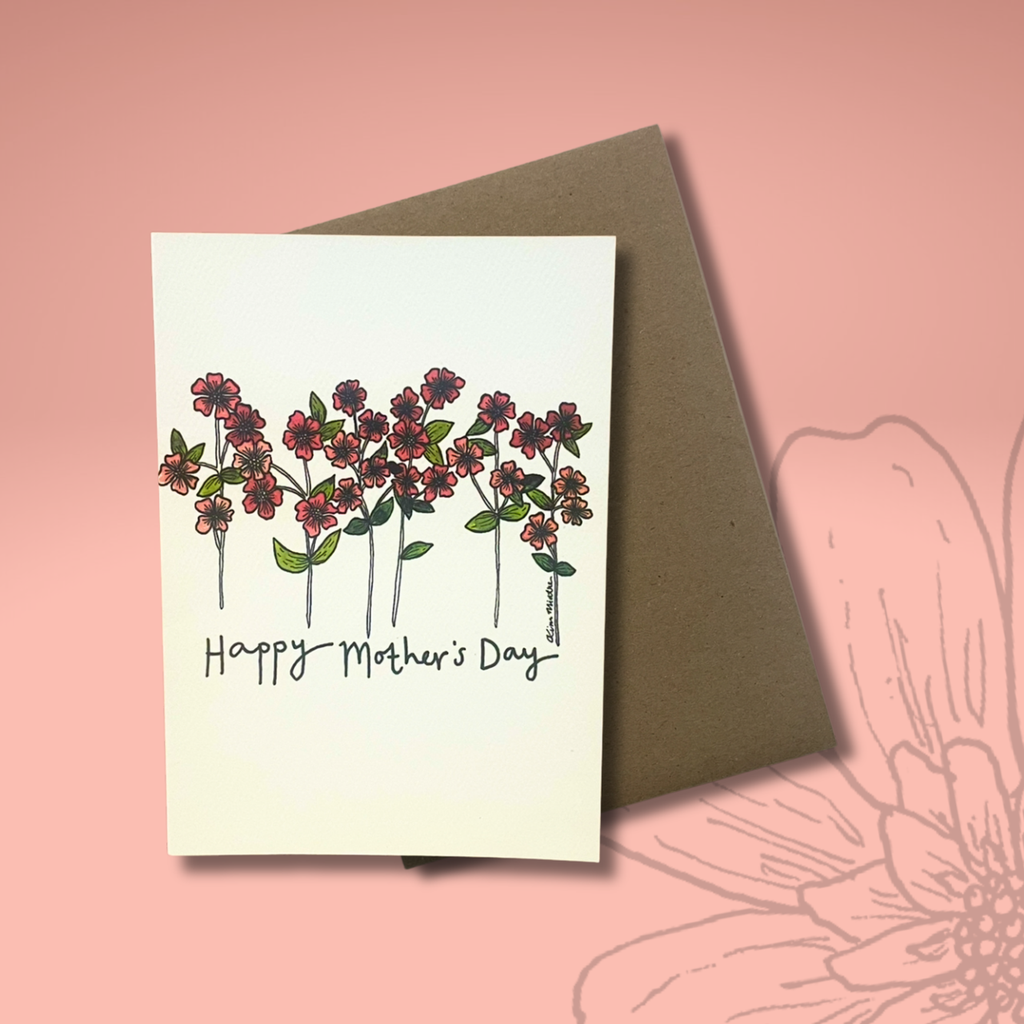'Happy Mother's Day' Mini Pink Flowers CARD — CALLA COLLECTIVE | Calla Collective