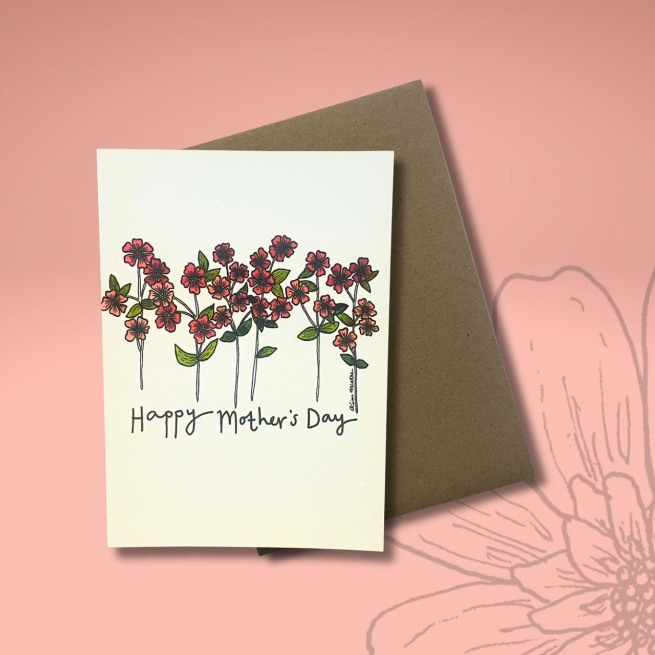 'Happy Mother's Day' Mini Pink Flowers CARD — CALLA COLLECTIVE | Calla Collective