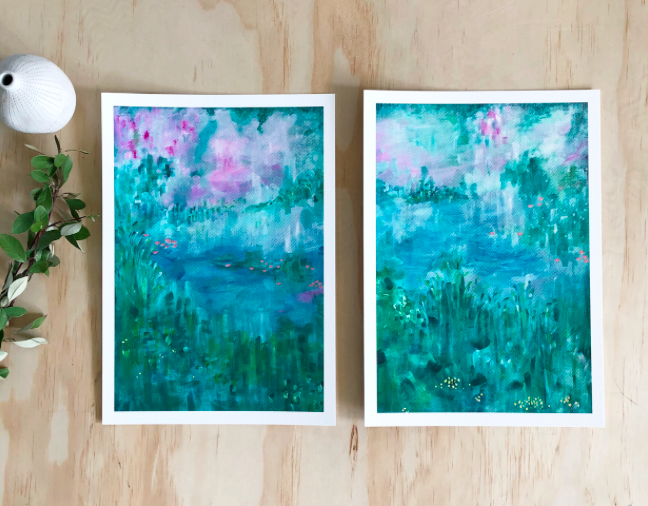 Hidden Joys - Pink Skies - Acrylic Art PRINT — Kim Miatke Art | Calla Collective