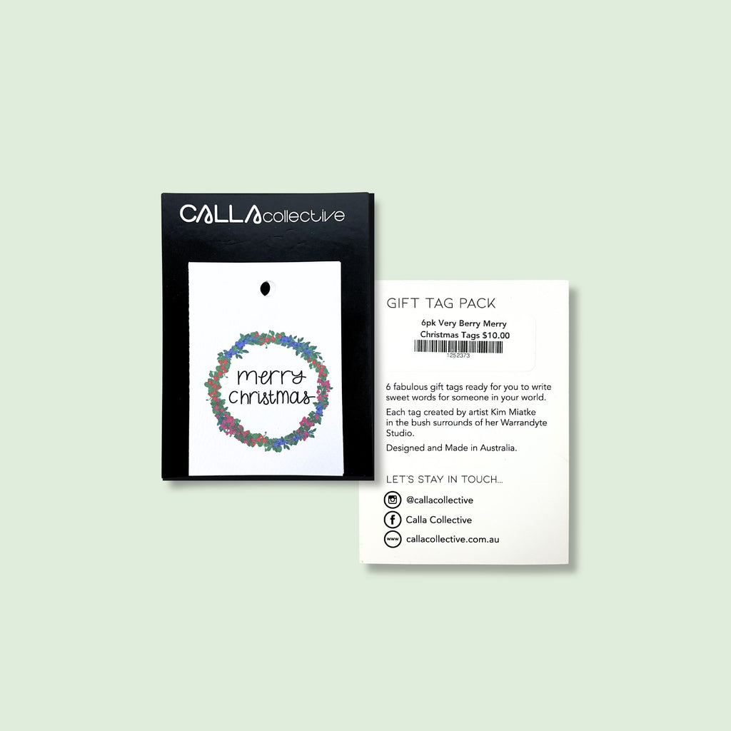 Berry Wreath Tags - Pack of 6 - CH - Christmas Gift Tags
