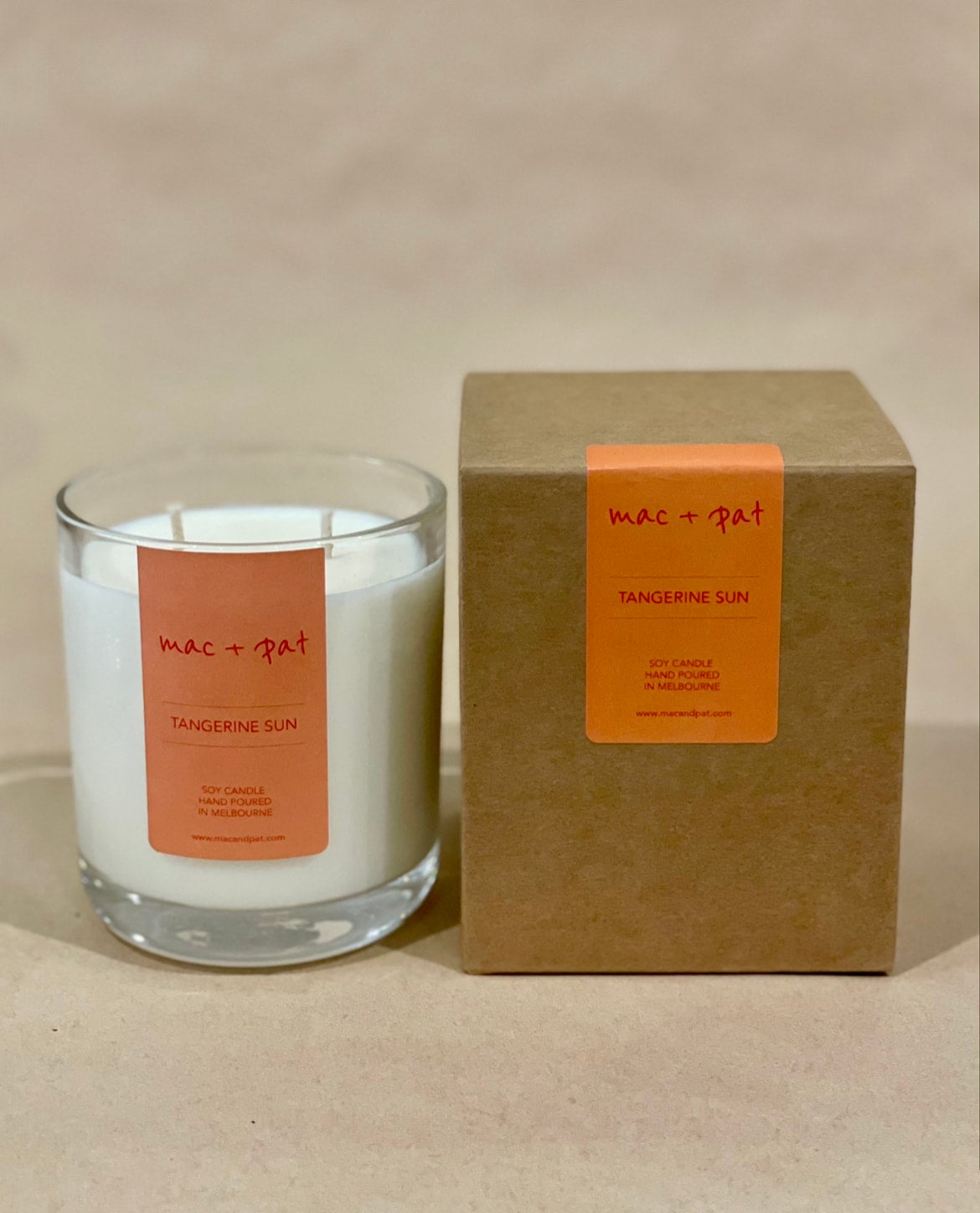 Tangerine Sun Candle — MAC + PAT | Calla Collective