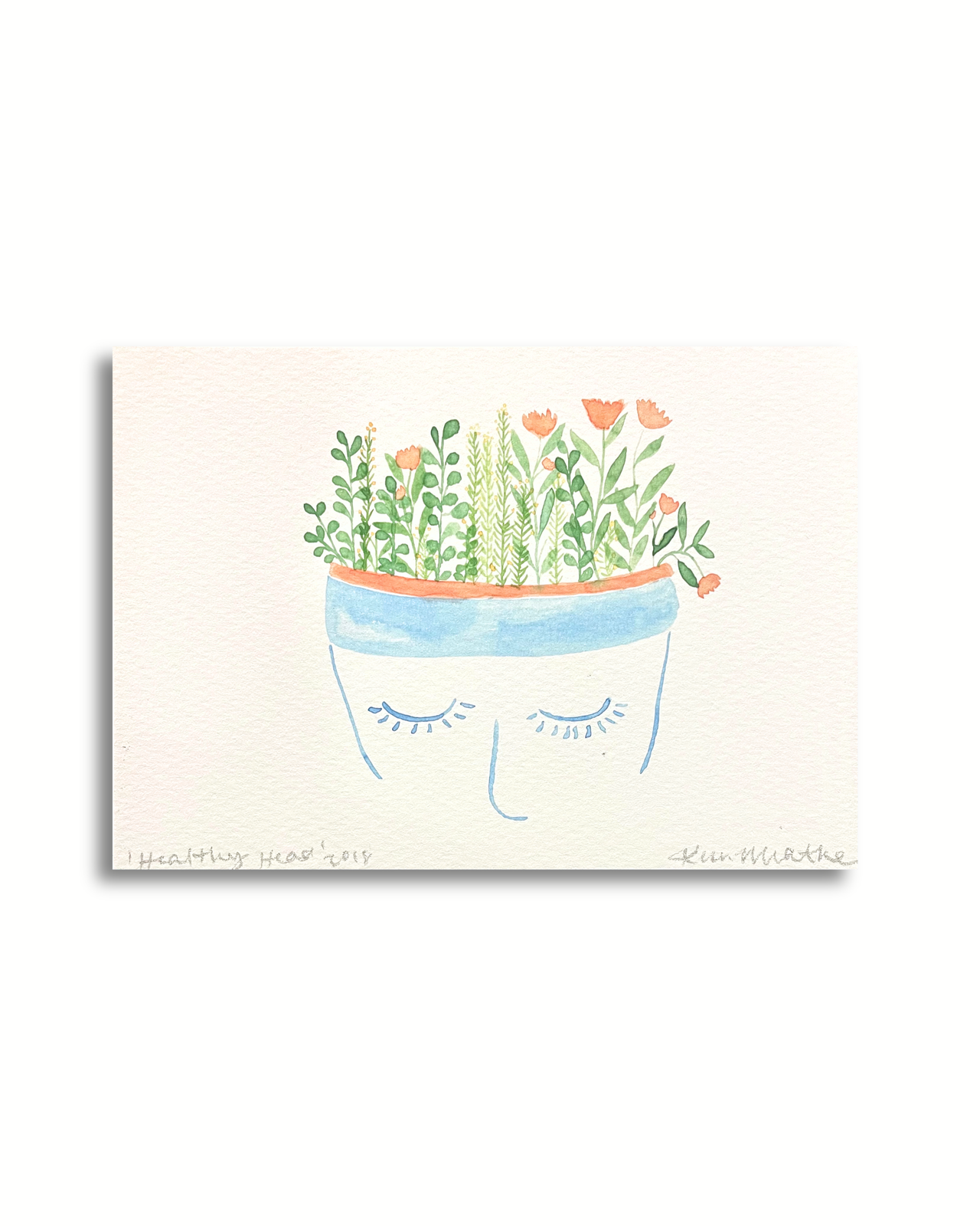 Healthy Head - Watercolour ART PRINT — Kim Miatke Art | Calla Collective