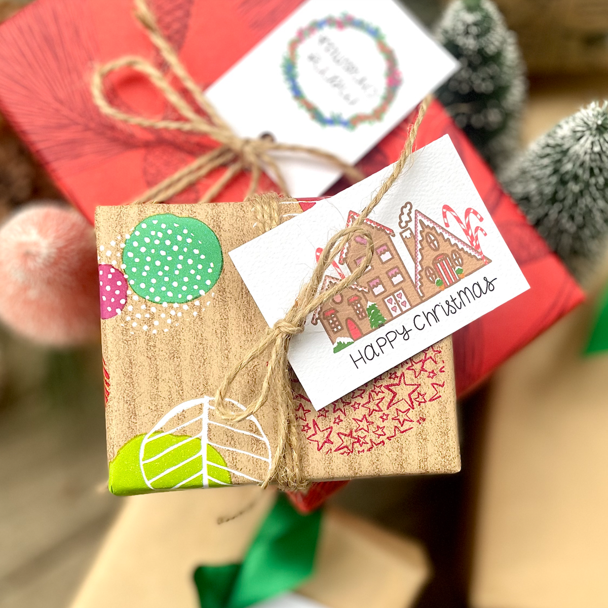 'Happy Christmas' Gingerbread House Gift Tag pack of 6 — CALLA COLLECTIVE | Calla Collective