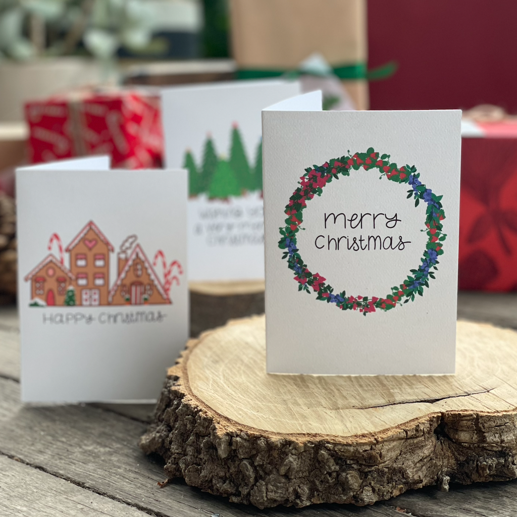 'Merry Christmas' Berry Wreath — CARD | Calla Collective
