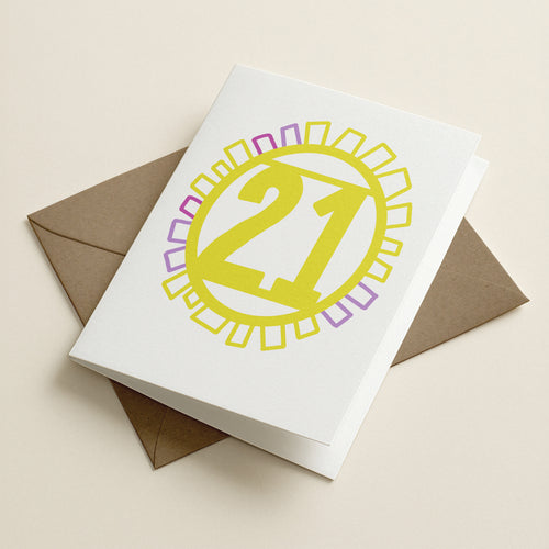 '21' Birthday Card