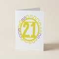 WS twenty-one ‘21’ - Birthday Card