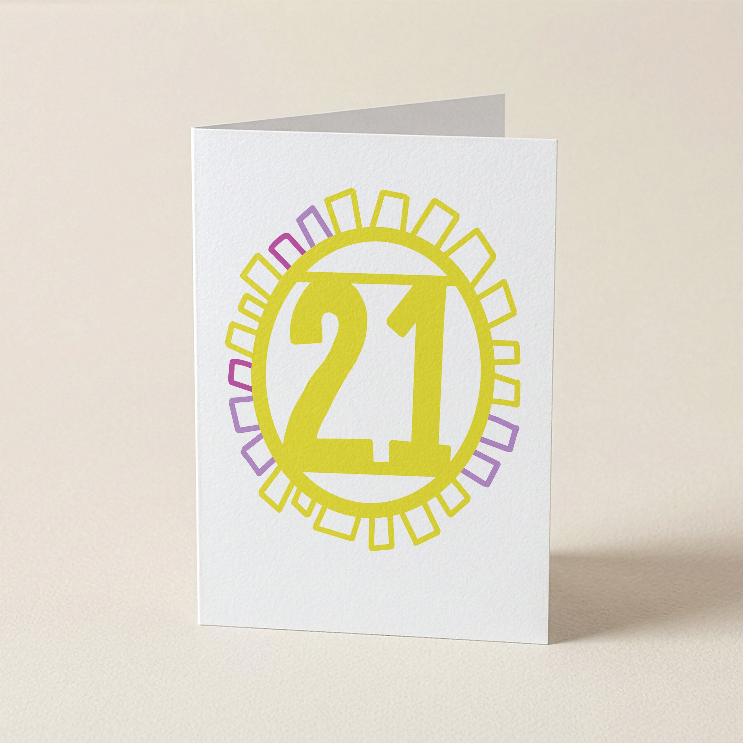 WS twenty-one ‘21’ - Birthday Card