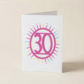 Thirty ’30’ - Number/Milestone Greeting Card