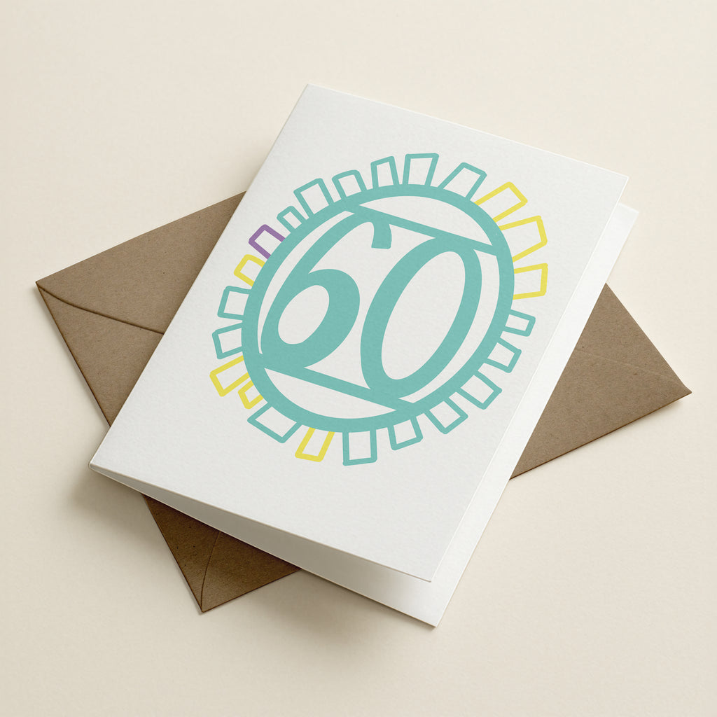 sixty ’60’ - Number/Milestone Greeting Cards