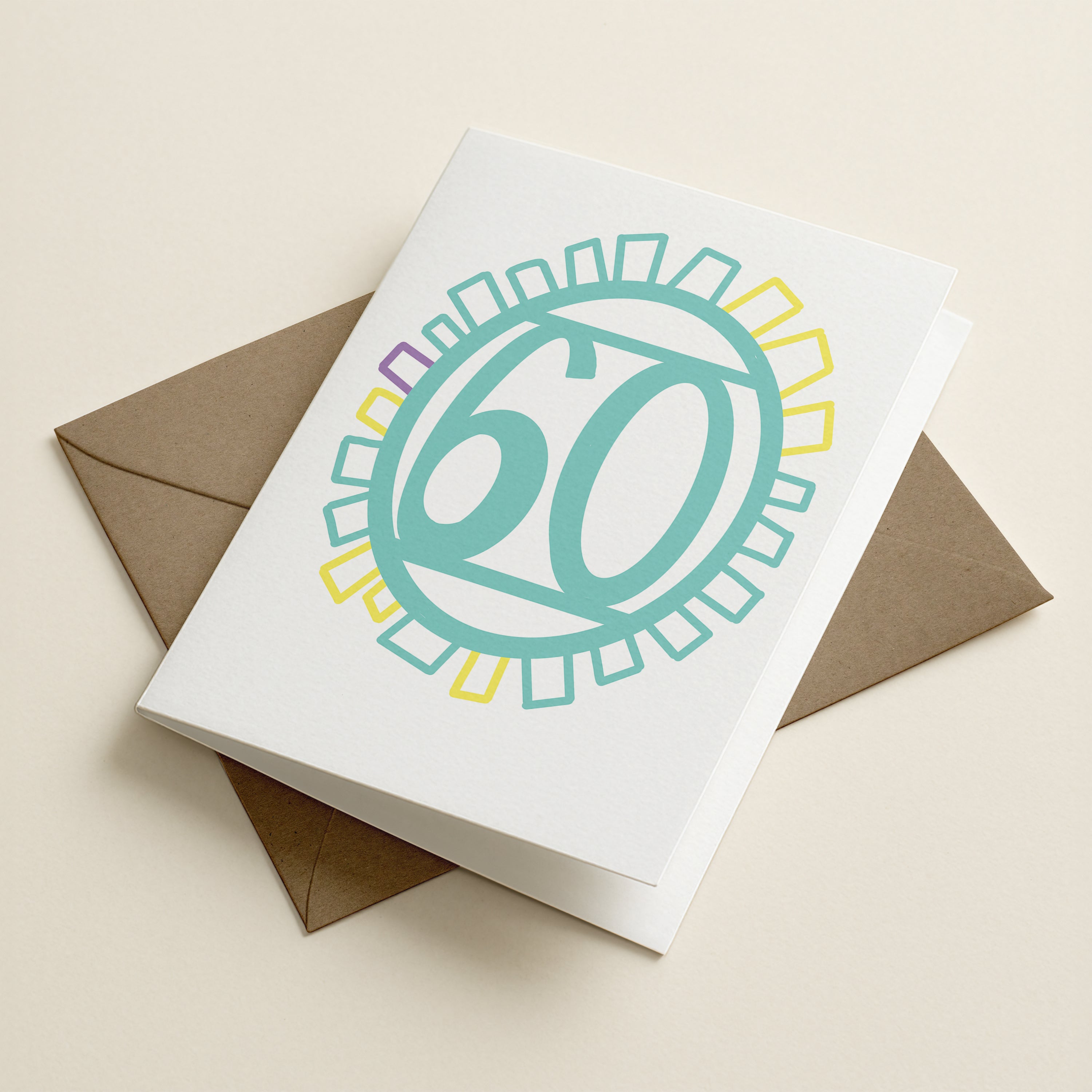 sixty ’60’ - Number/Milestone Greeting Cards