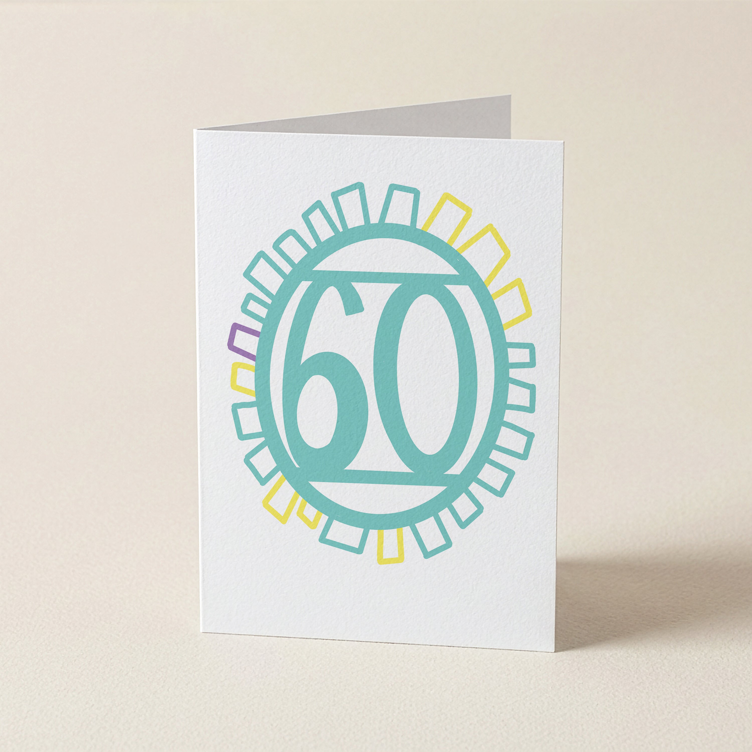 sixty ’60’ - Number/Milestone Greeting Cards