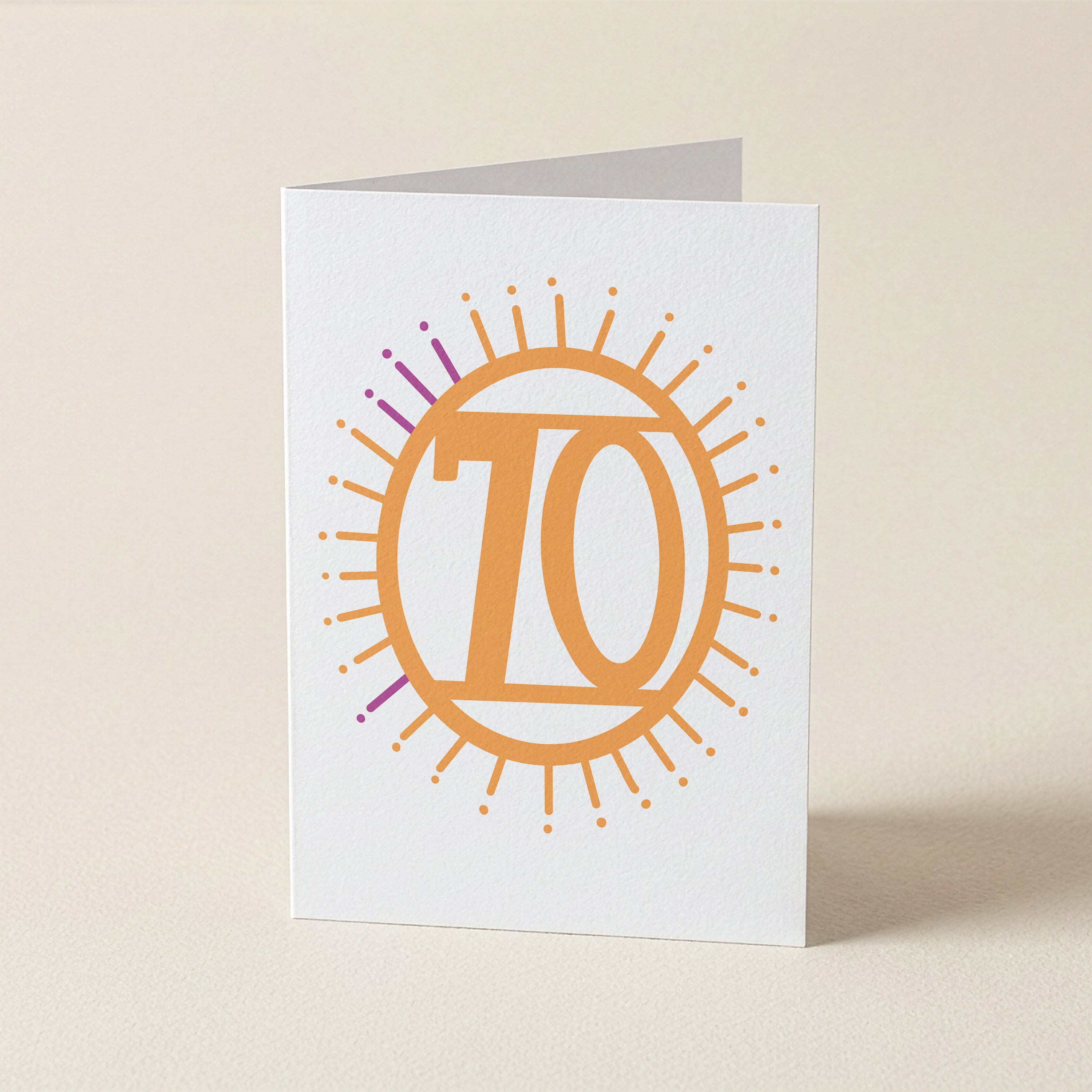 seventy ‘70’ - Number/Milestone Greeting Card