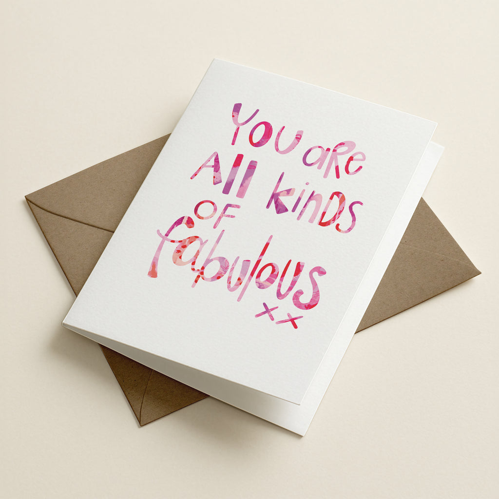 All Kinds Of Fabulous - WCO - Word Greeting Card