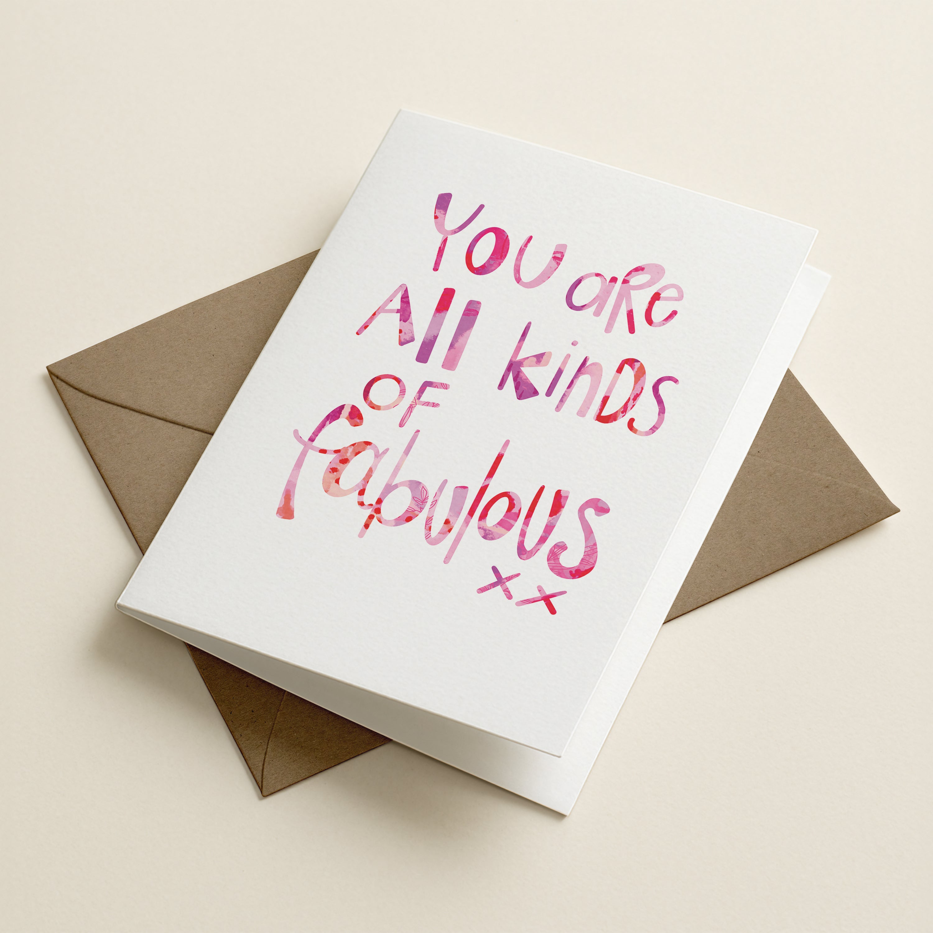 All Kinds Of Fabulous - WCO - Word Greeting Card