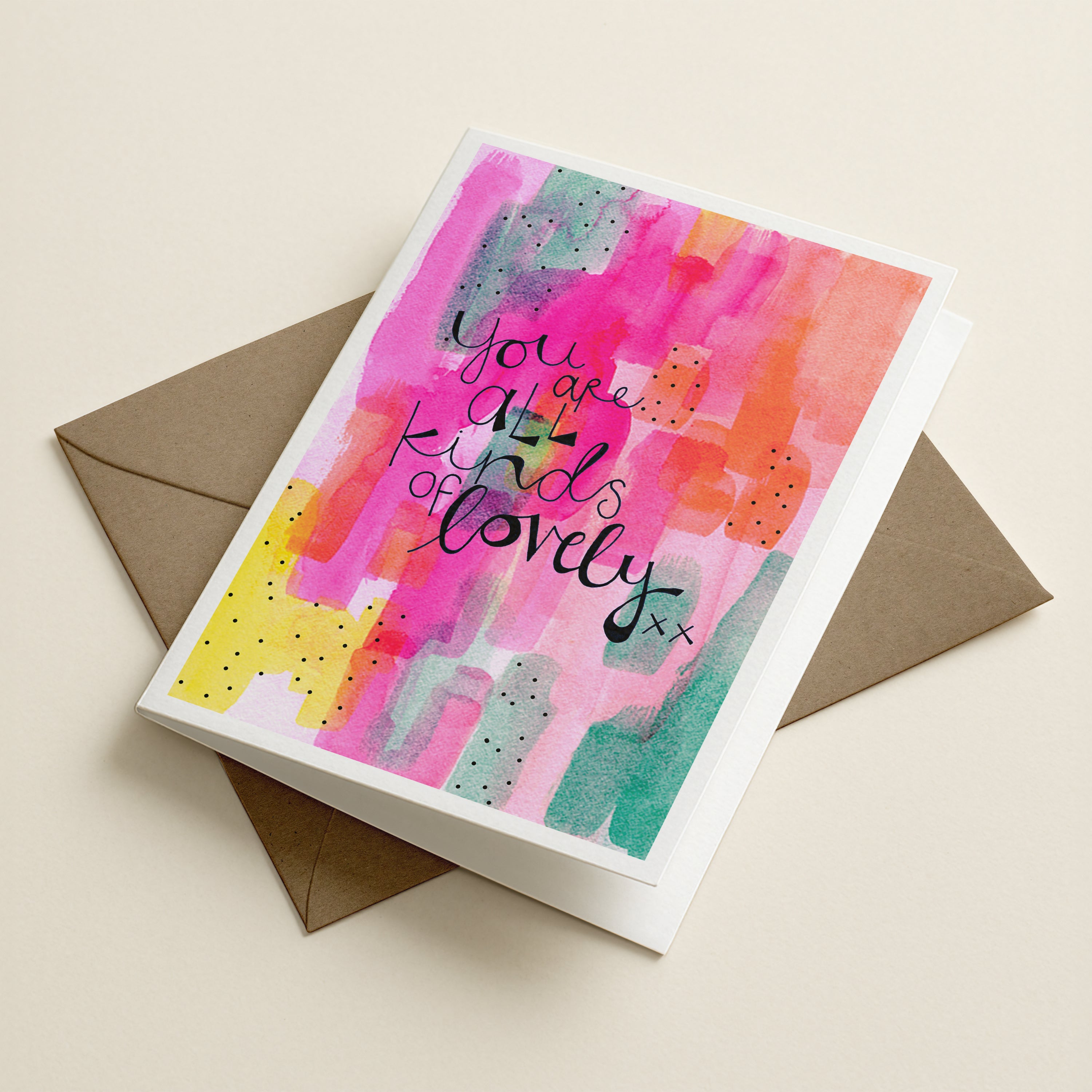 All Kinds of Lovely - WCO - Word Greeting Card