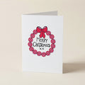 Bauble Wreath Merry Christmas - CH - Christmas Cards