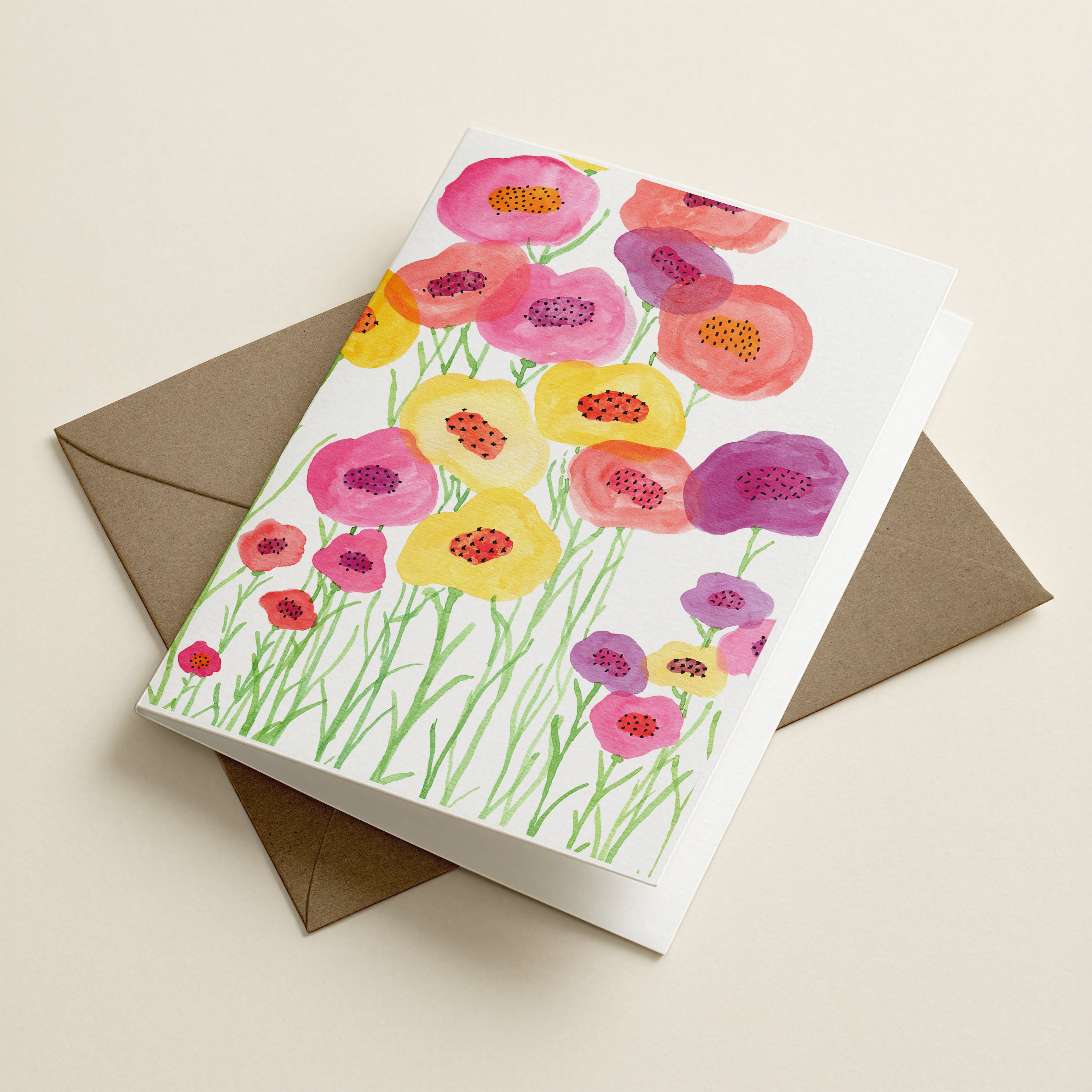 Poppies - Beautiful Interruptions - Botanical Greeting Card