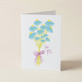 For You Flower Bunch - 70S - Word Greeting Card