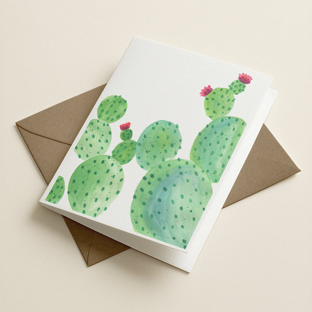 WS Cactus Bloom - Botanical Greeting Card