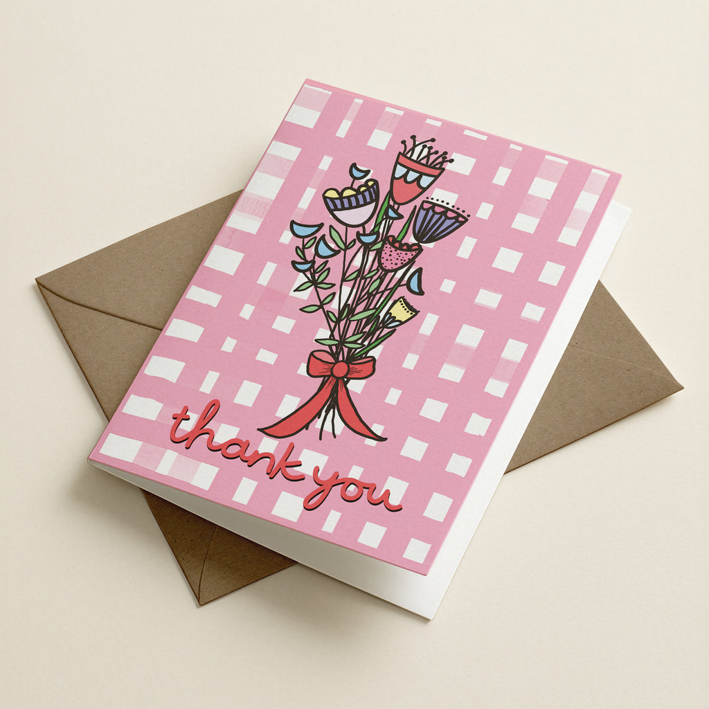 Thank You Bouquet - CHK - Word Greeting Card