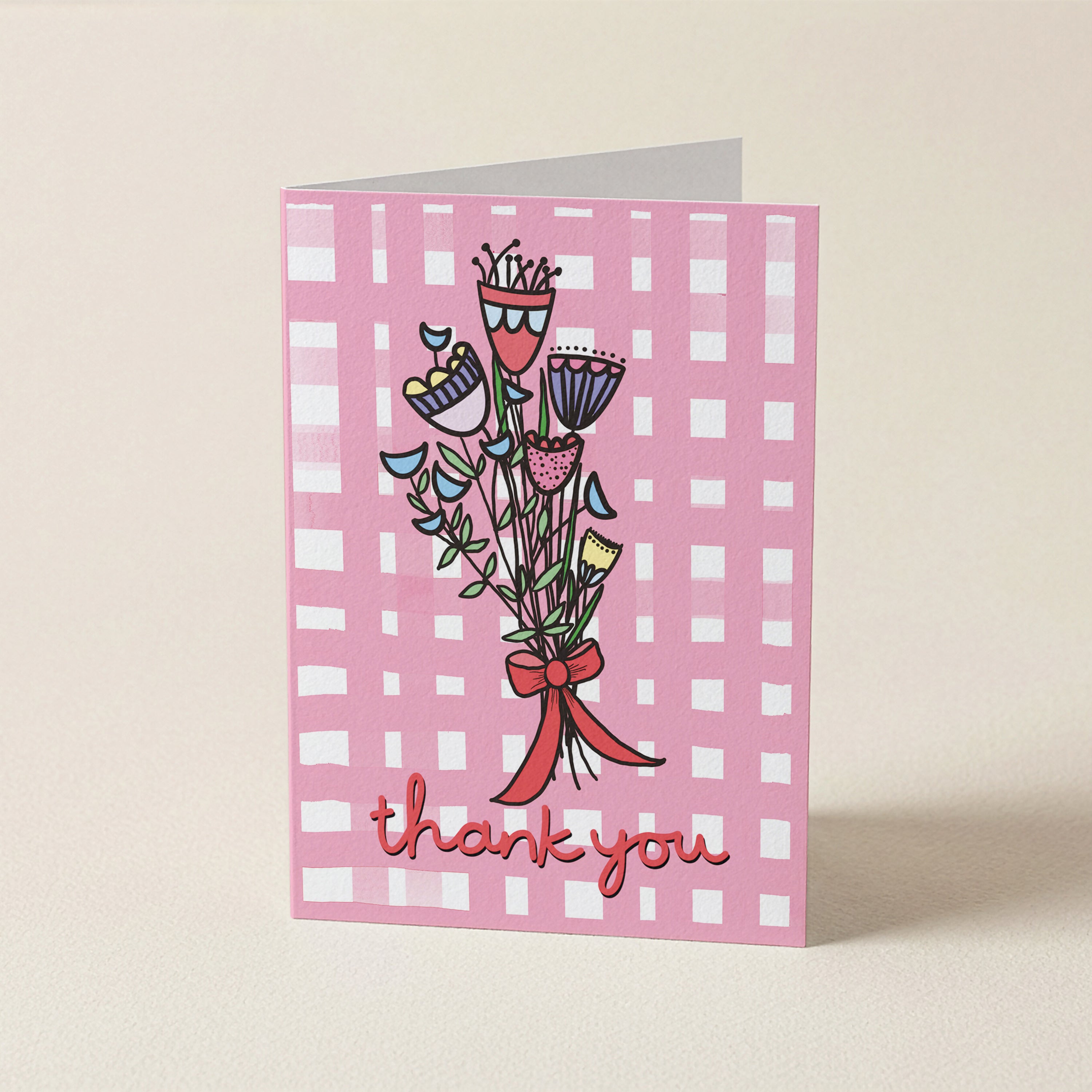 Thank You Bouquet - CHK - Word Greeting Card