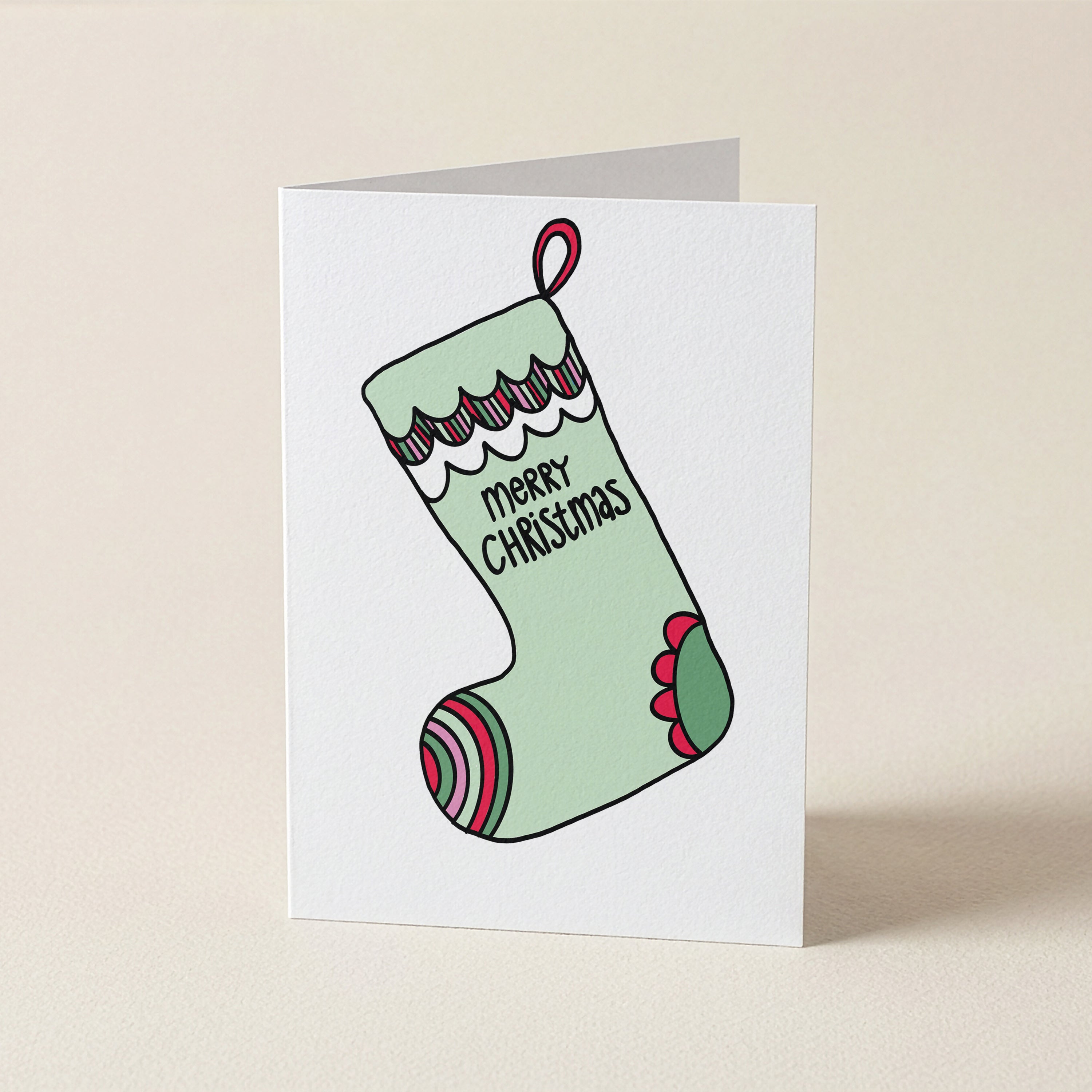 Christmas Stocking Merry Christmas - CH - Christmas Cards