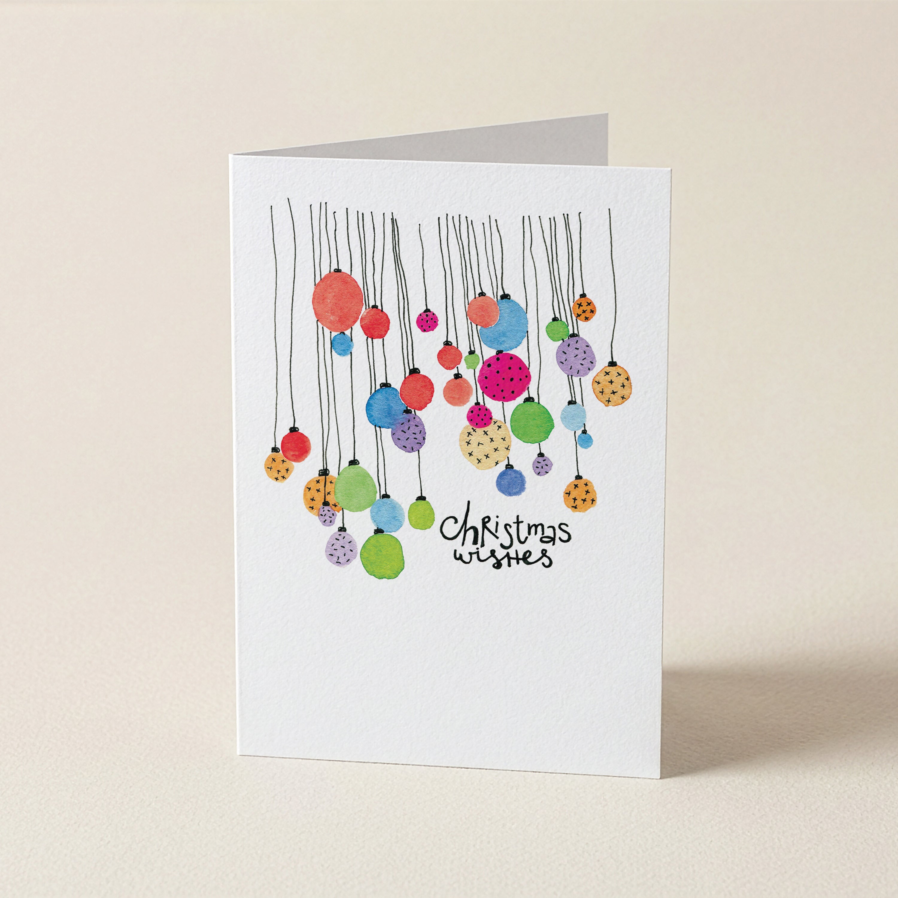 Hanging Baubles Christmas Wishes - CH - Christmas Cards