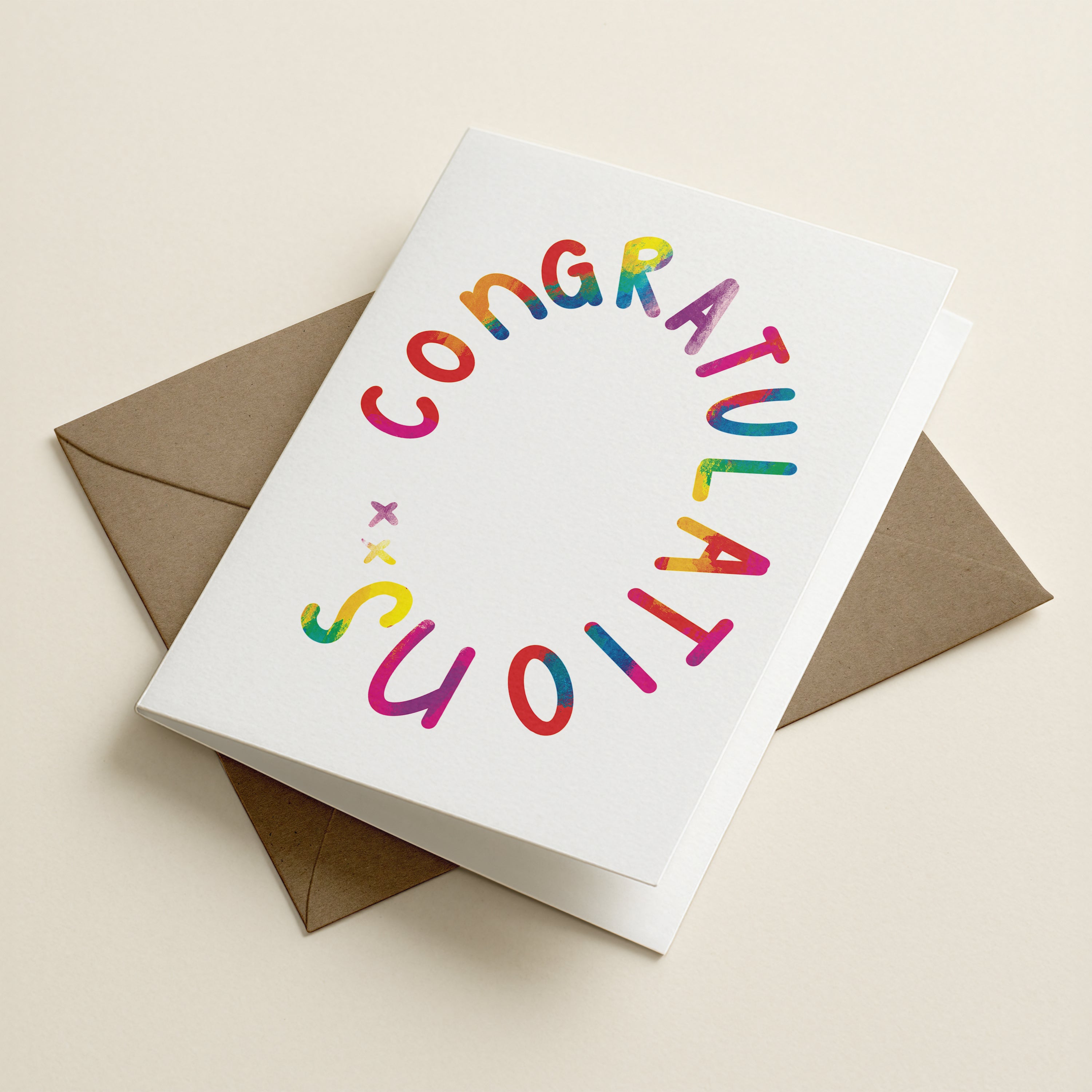 Congratulations xx - WCO - Word Greeting Card