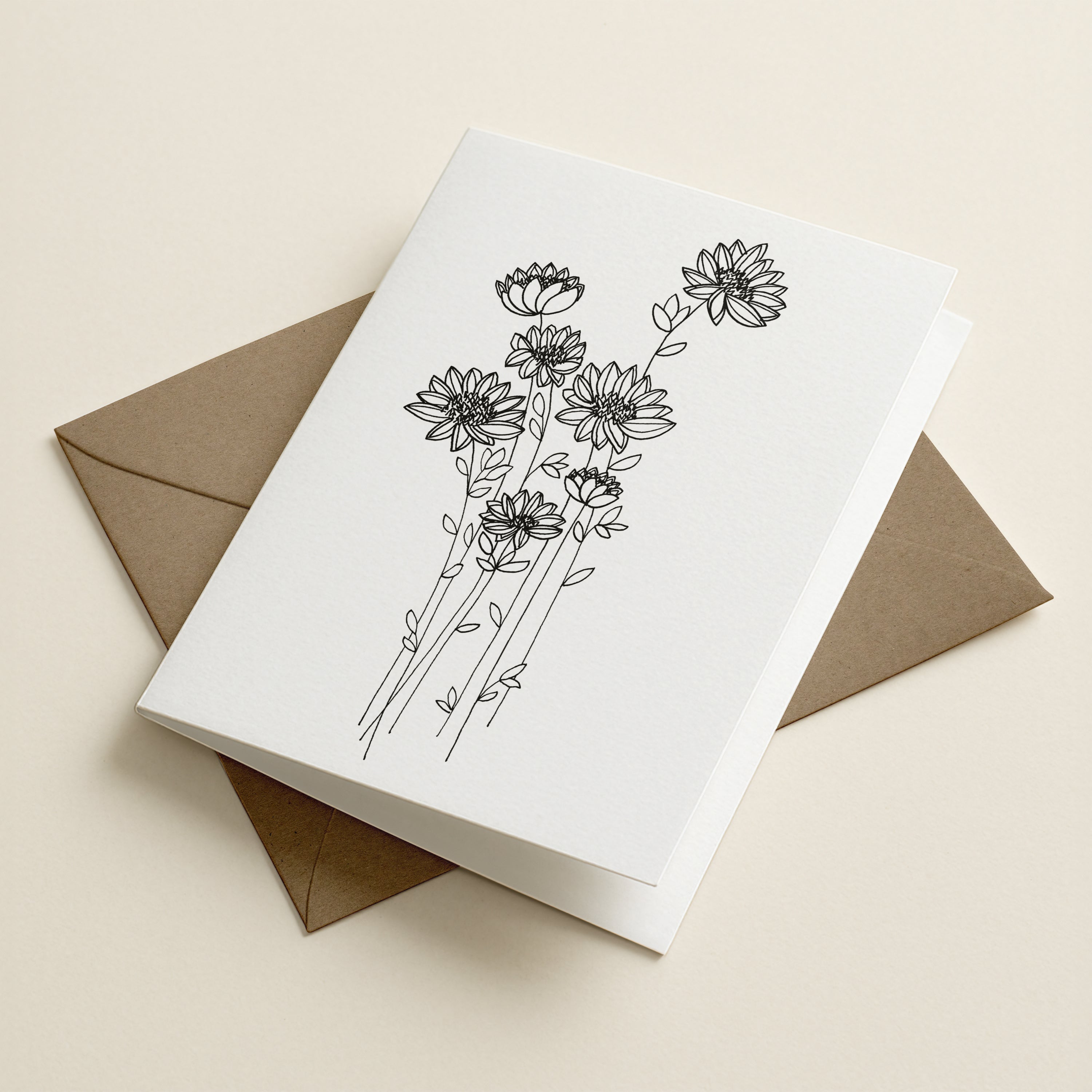 WS Fancy Floral Wildflower - Botanical Greeting Card