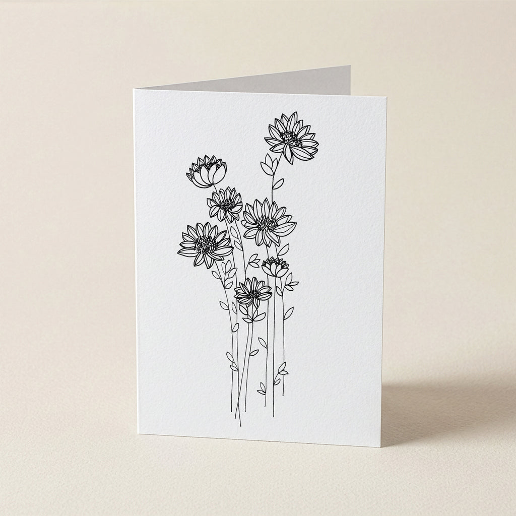 WS Fancy Floral Wildflower - Botanical Greeting Card