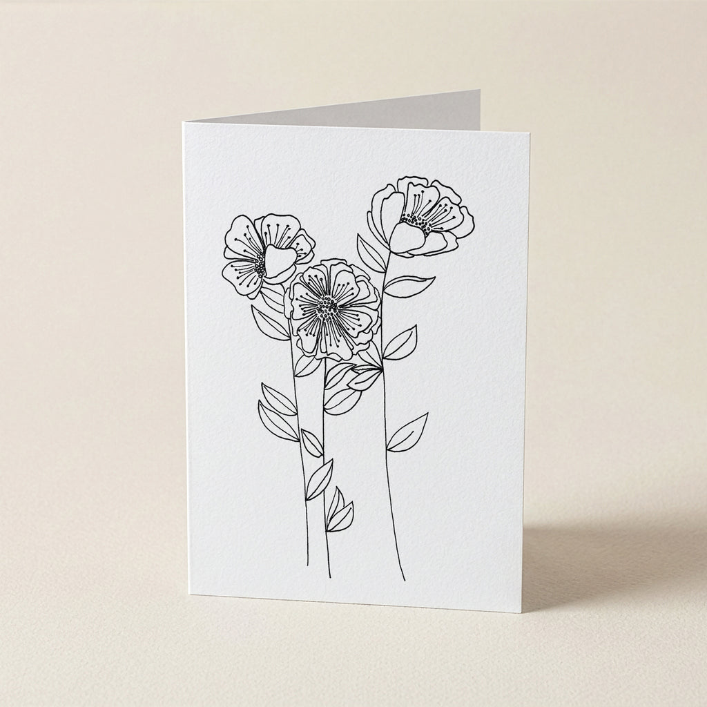 WS Floaty Floral Wildflower - Botanical Greeting Card