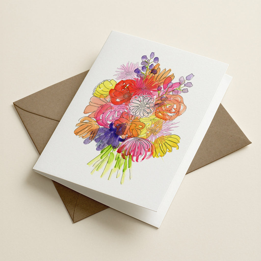 WS Flower Love - Botanical Greeting Card