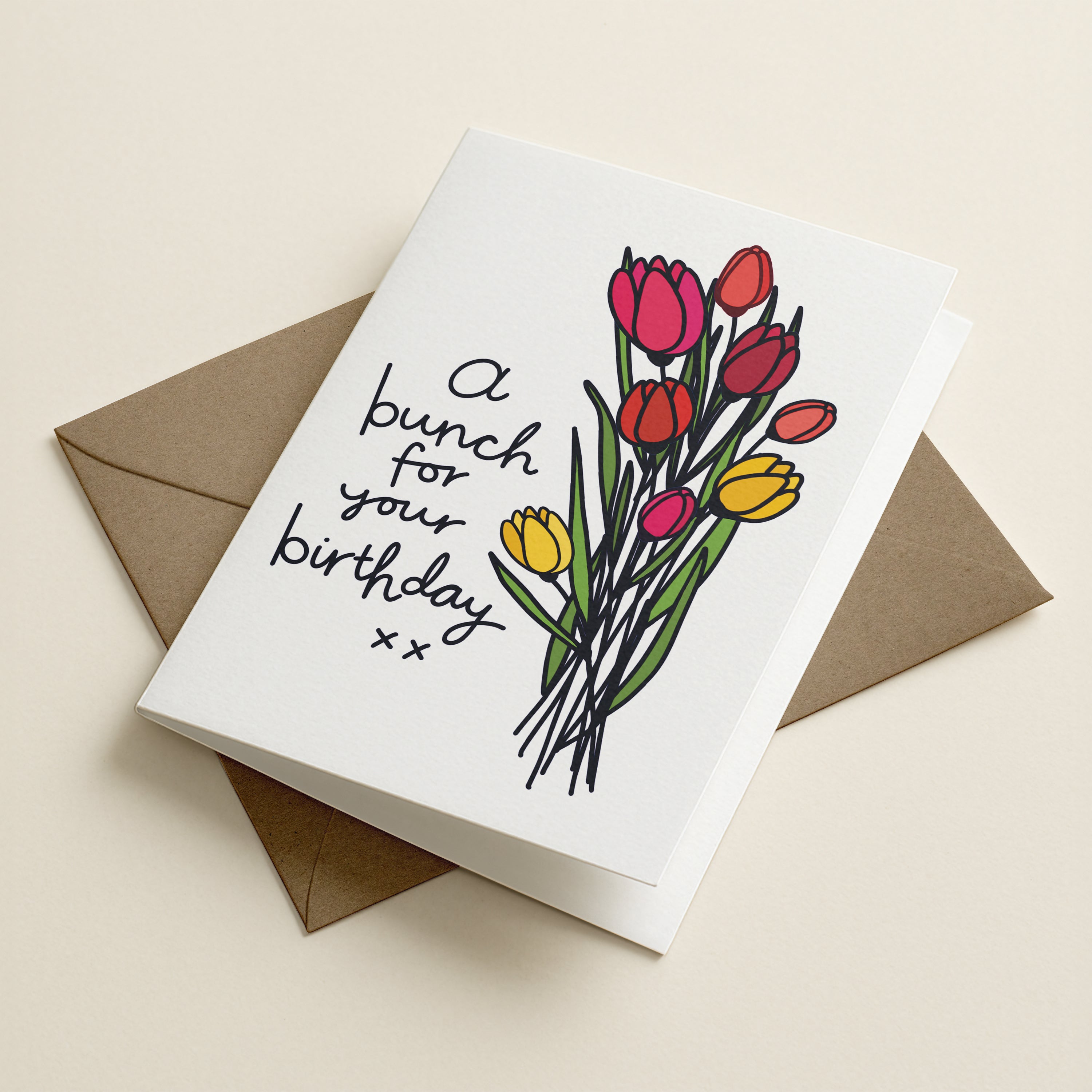 WS A Bunch For Your Birthday - FL - Word Greeting Card