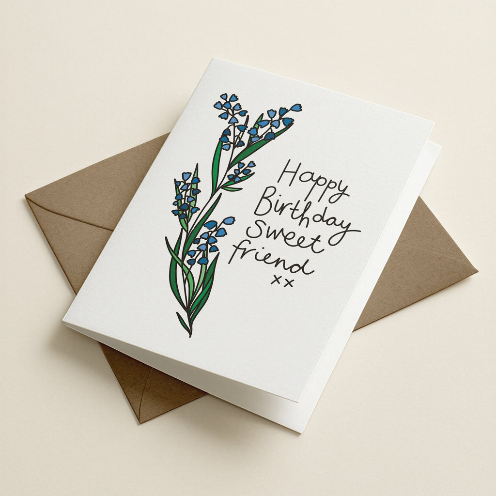 WS Happy Birthday Sweet Friend - FL - Word Greeting Card