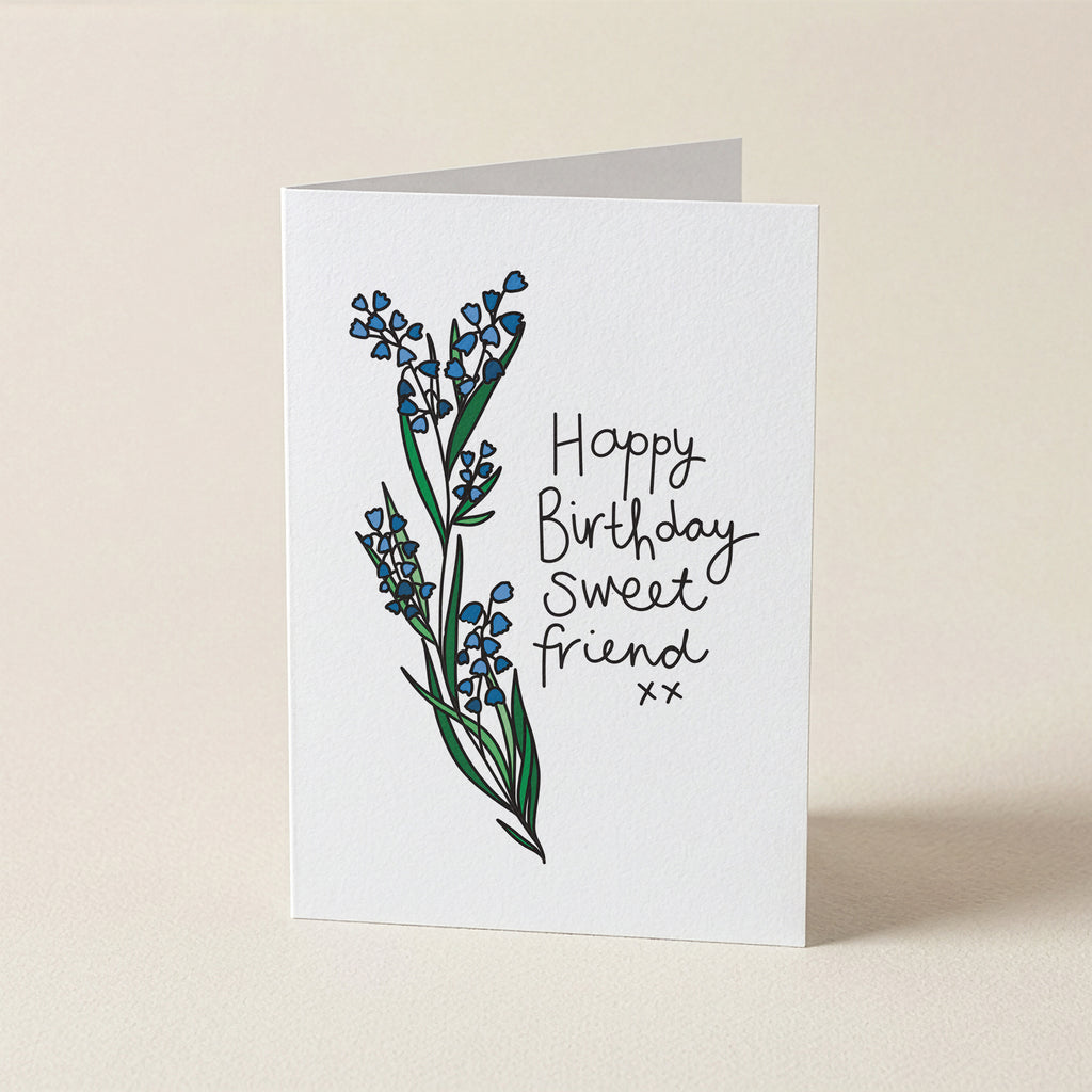 WS Happy Birthday Sweet Friend - FL - Word Greeting Card
