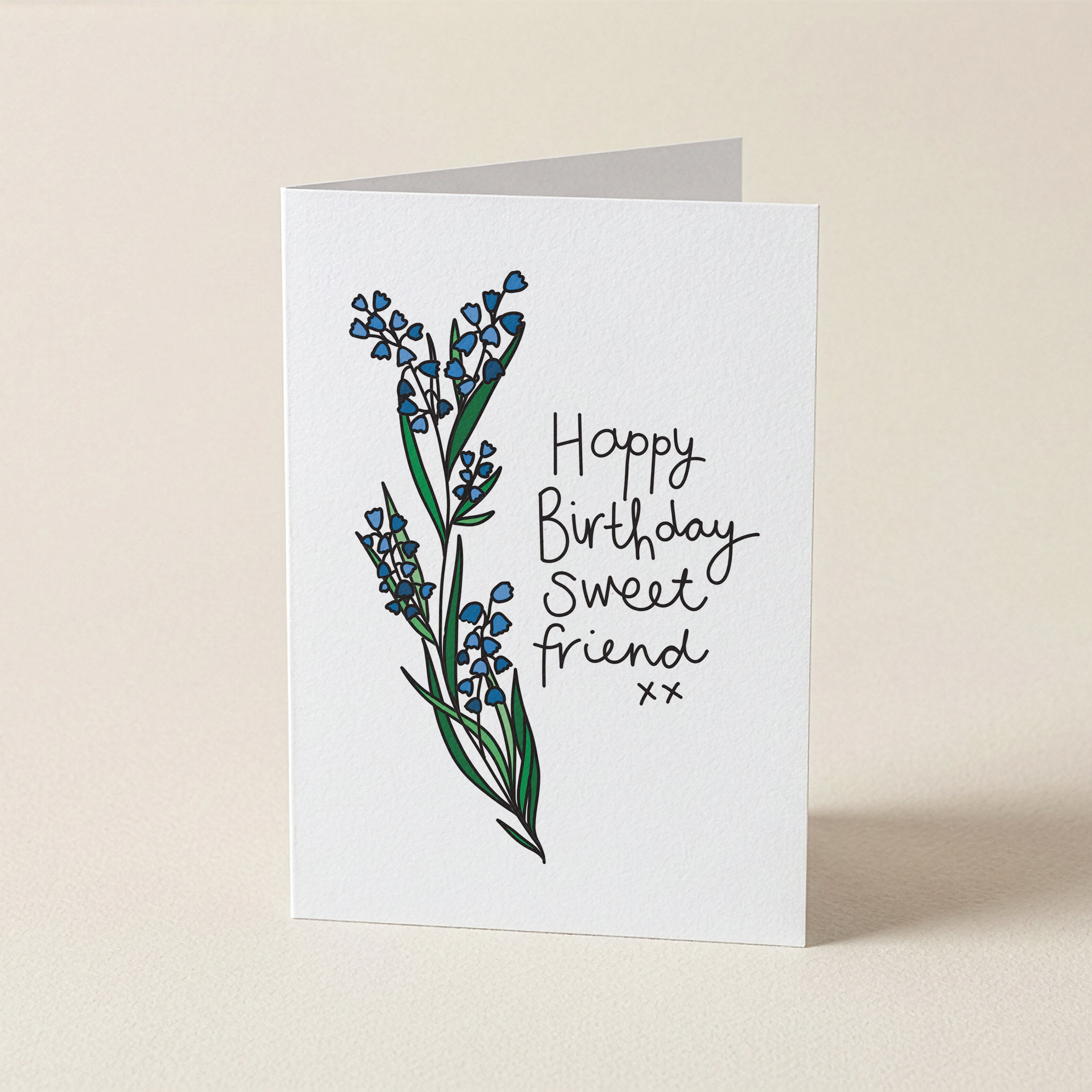 WS Happy Birthday Sweet Friend - FL - Word Greeting Card