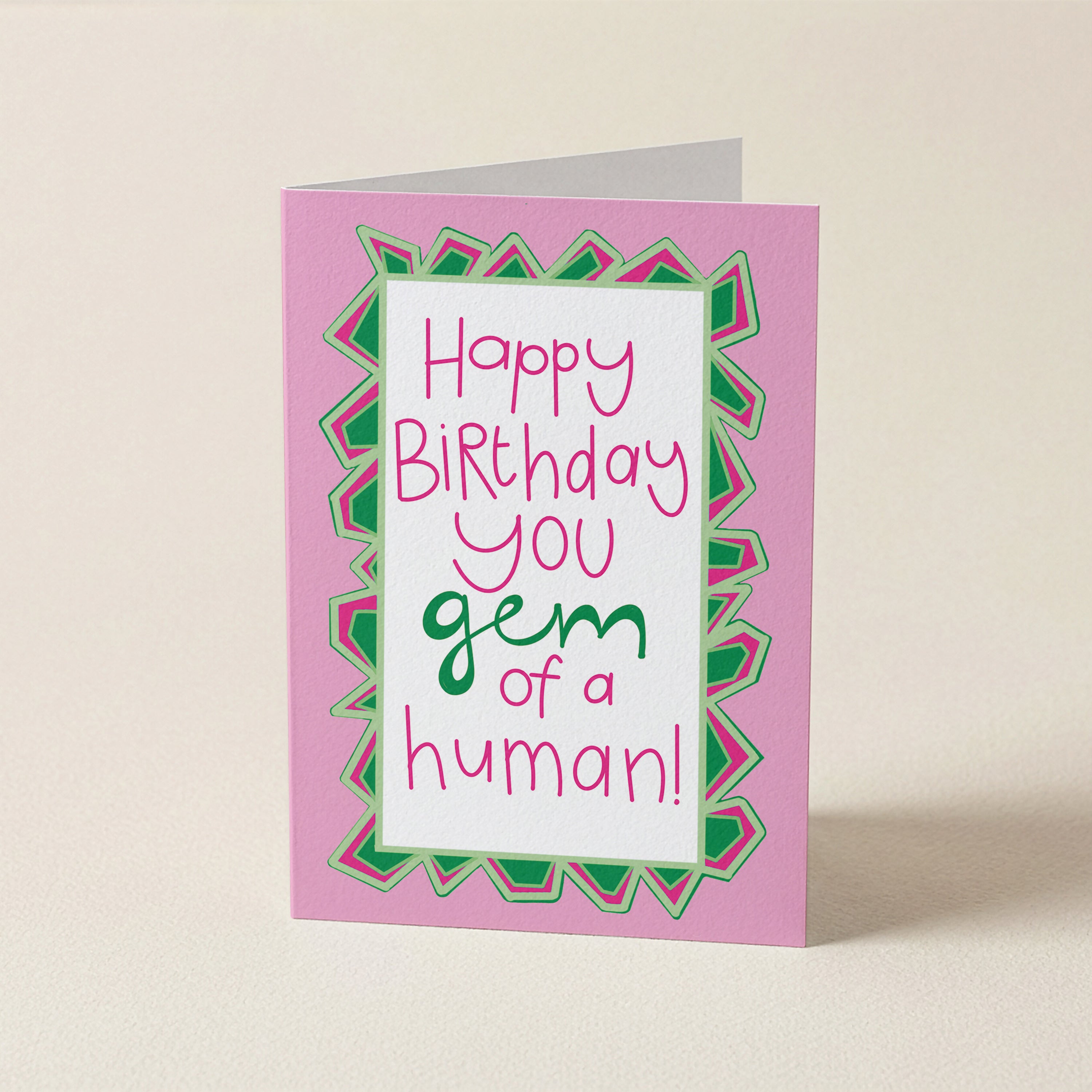 WS Happy B'Day Gem Of A Human - FR - Word Greeting Card