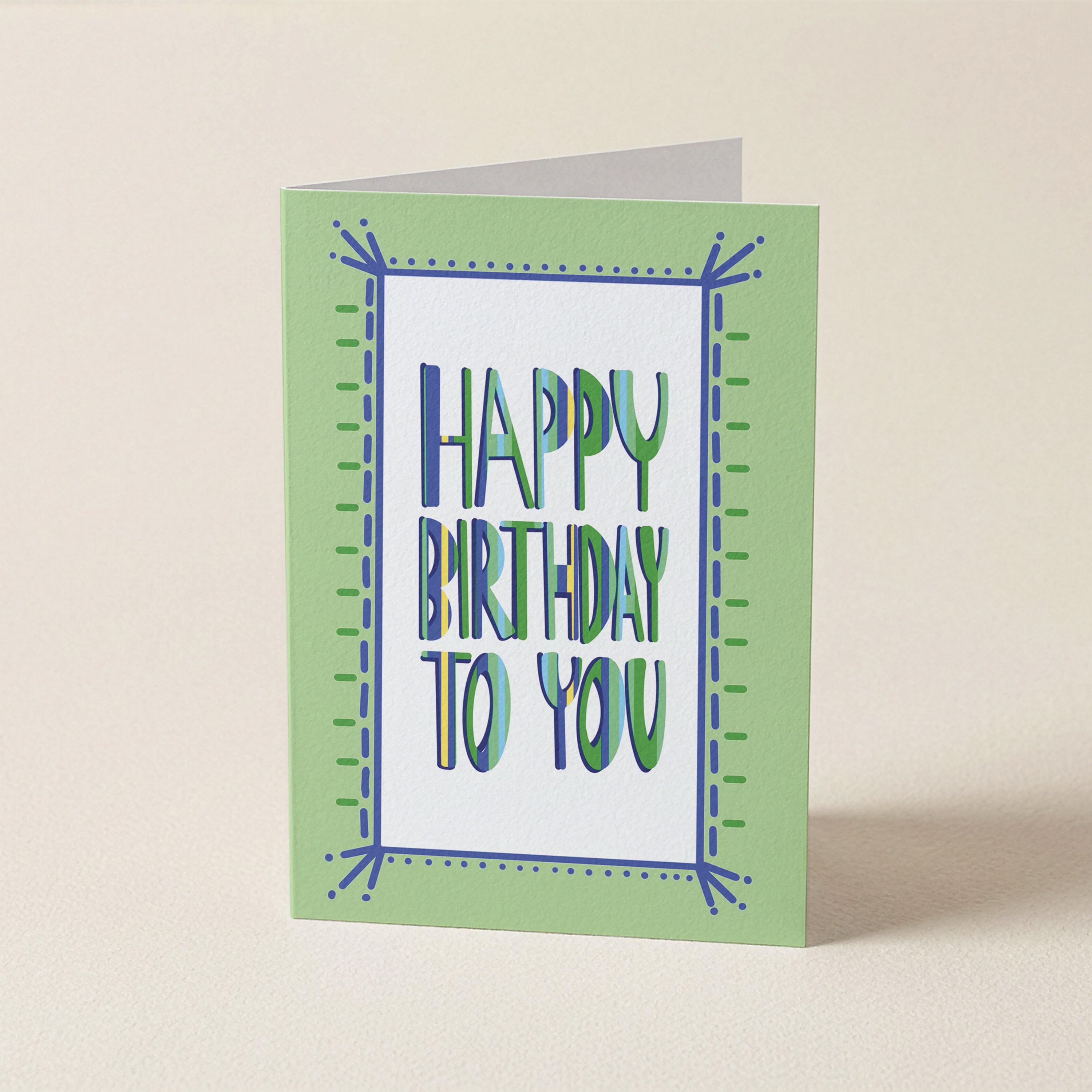 WS Happy Birthday To You GRN - FR - Word Greeting Card